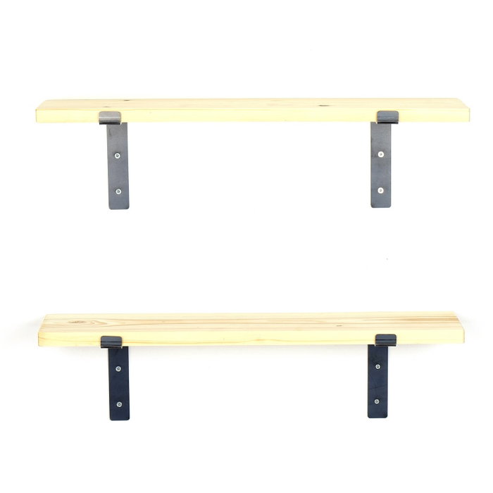 Hanah Home Lam001 Estantería de Pared de Madera y Metal Negro y Nogal Hanah Home Lam001 Estantería de Pared de Madera y Metal Negro y Nogal